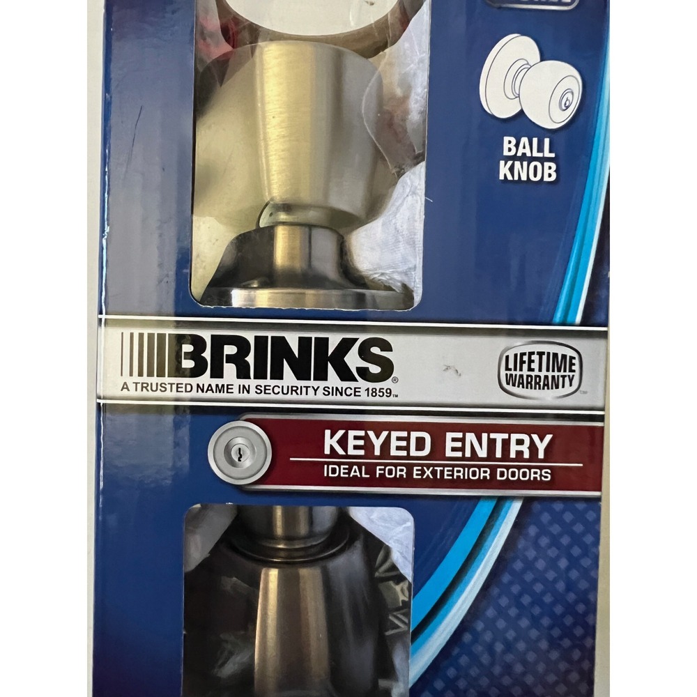BRINKS High Security Keyed Entry Door Handle-Exterior Door-2107-109 Satin Nickel
